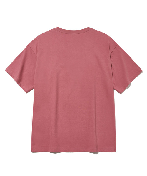 블러 이펙트 라운드 티셔츠-핑크-FILLUMINATE