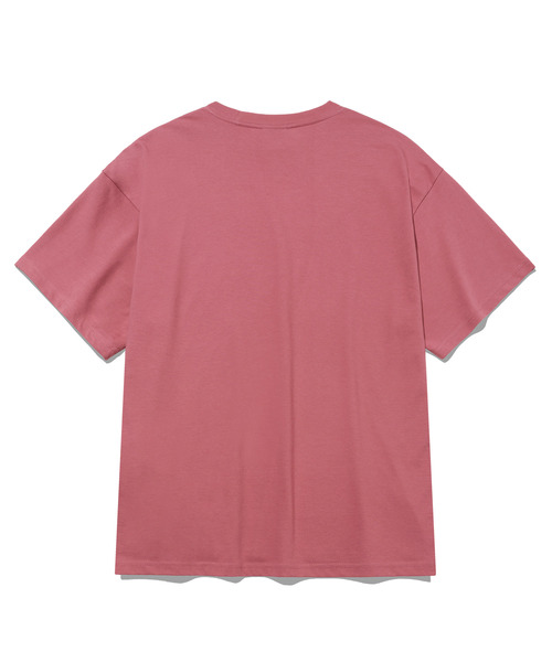 스페이스 그래픽 라운드 티셔츠-핑크-FILLUMINATE