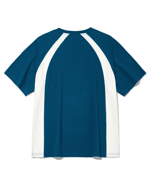 FLM 사이드 라인 티셔츠-블루-FILLUMINATE