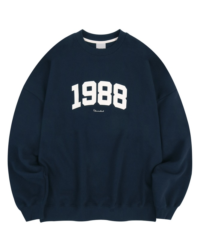 [5월 10일 예약배송] 오버핏 1988 스웨트 셔츠-네이비-FILLUMINATE