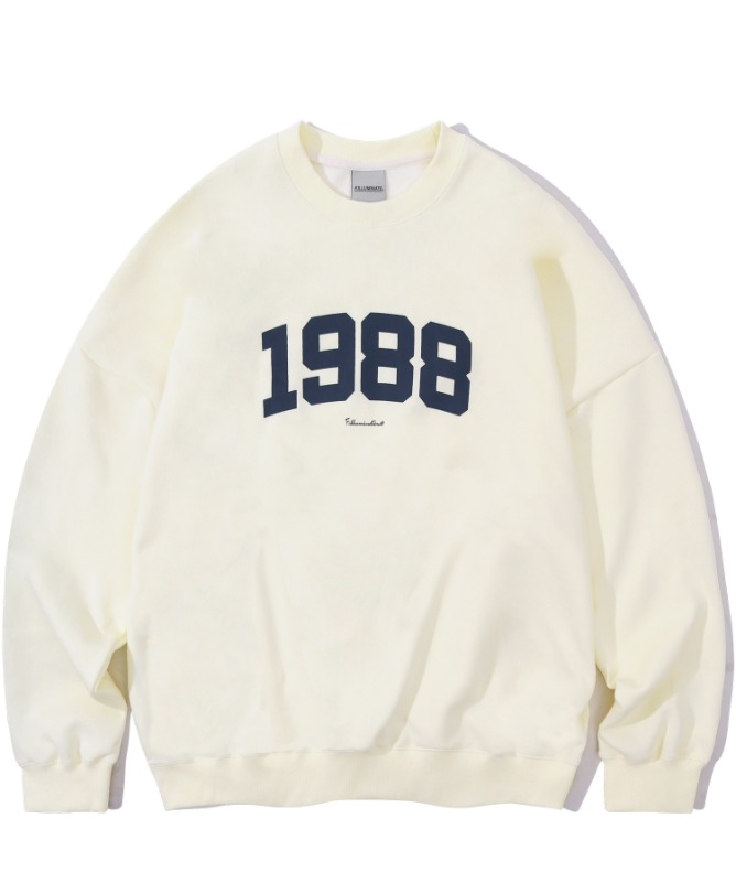 [4월 30일 예약배송]오버핏 1988 스웨트 셔츠-크림-FILLUMINATE