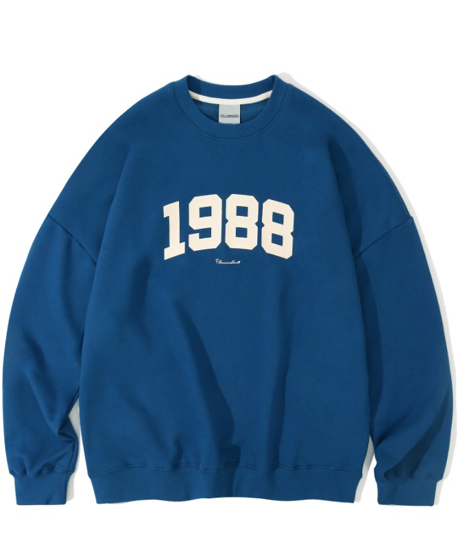 [4월 30일 예약배송]오버핏 1988 스웨트 셔츠-블루-FILLUMINATE