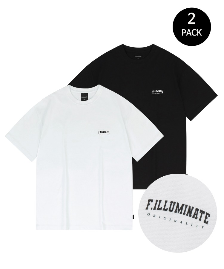 [쿨코튼]2-PACK 로고 티셔츠-FILLUMINATE