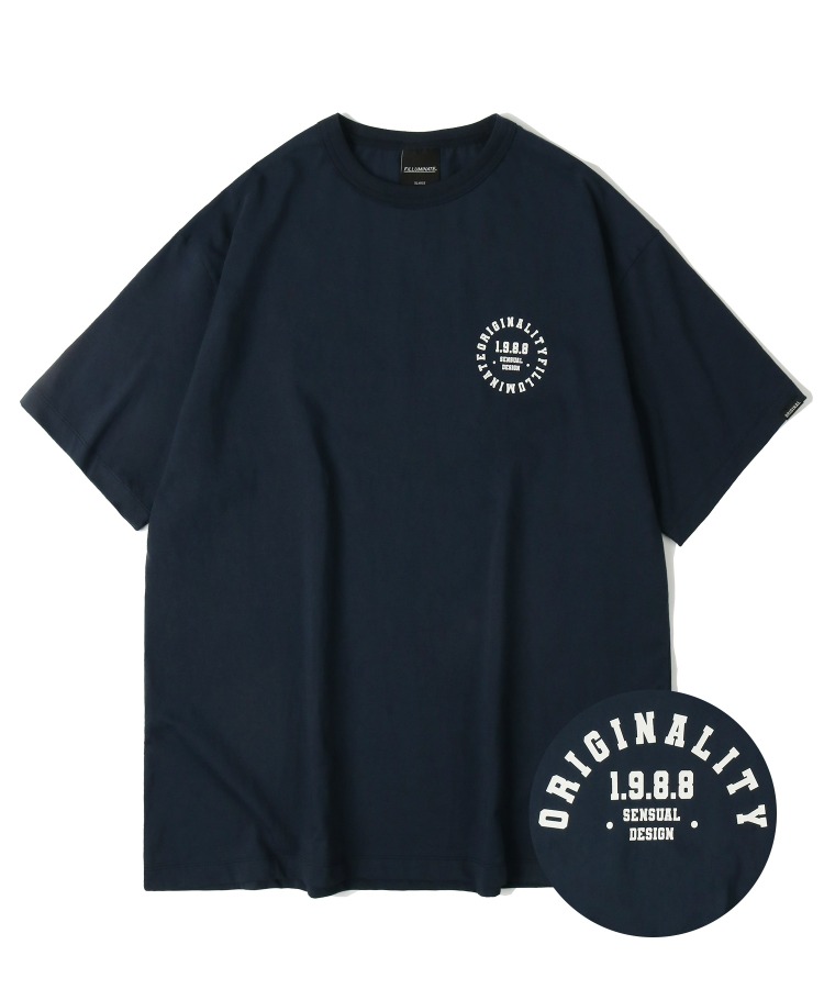 센슈얼 레거시 로고 티셔츠-네이비-FILLUMINATE