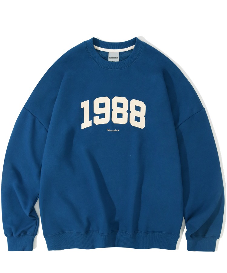 [예약배송 2월 10일]오버핏 1988 스웨트 셔츠-블루-FILLUMINATE
