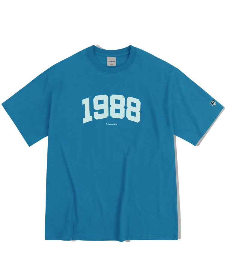 오버핏 1988 커시브 티셔츠-블루-FILLUMINATE