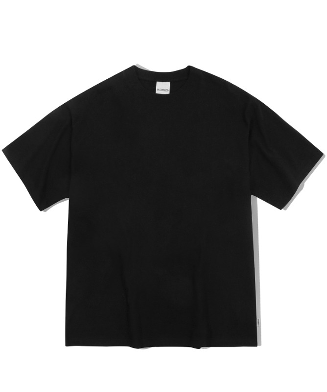 오버핏 피그다잉 티셔츠-블랙-FILLUMINATE