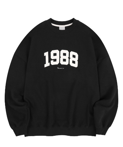 오버핏 1988 스웨트 셔츠-블랙-FILLUMINATE
