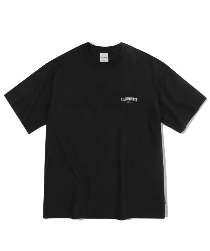 오버핏 파인 티셔츠-블랙-FILLUMINATE
